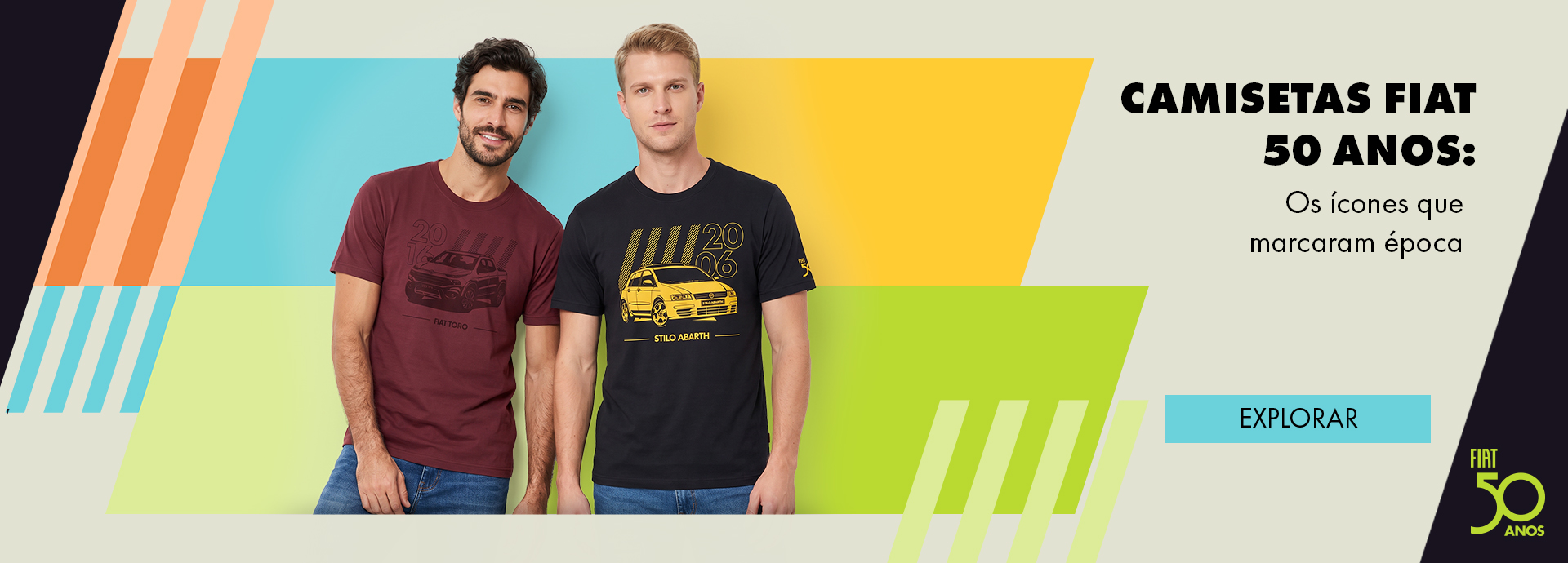 Camisetas Fiat 50 Anos